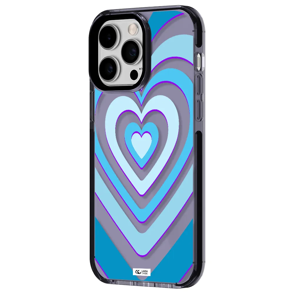Blue Heart Apple iPhone 14 pro max impact Lilac Case