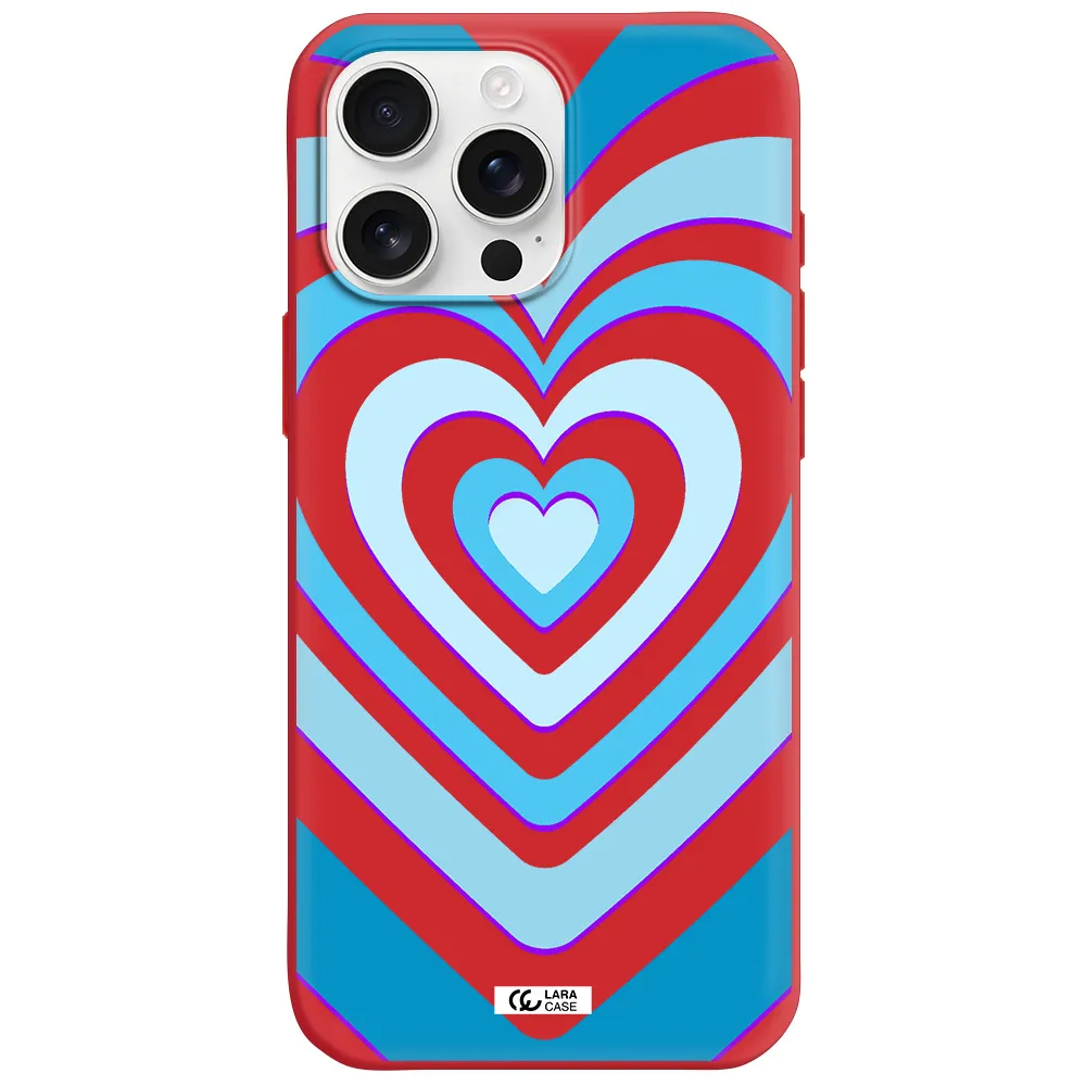 Blue Heart Apple Iphone 16 Pro Max Silicone Stone Case