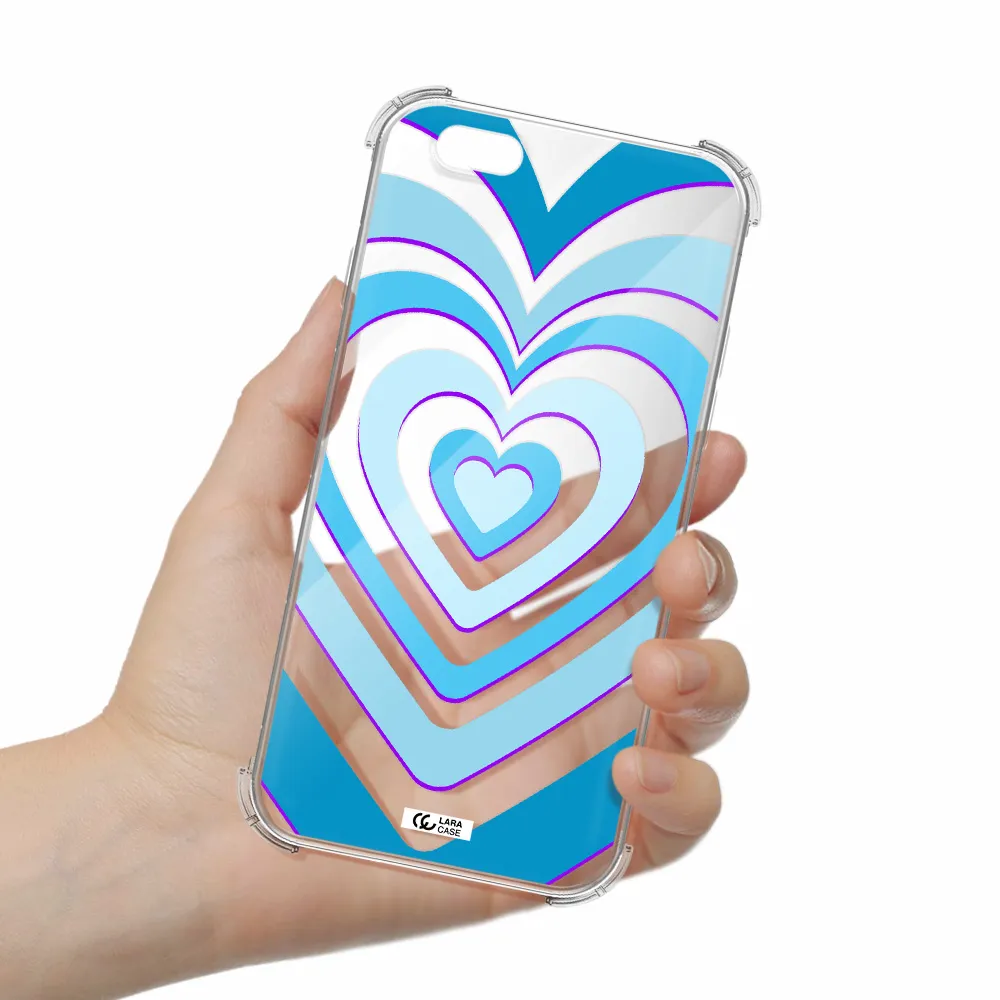 Blue Heart Apple iPhone 6 Clear PC Case