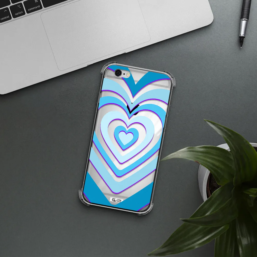 Blue Heart Apple iPhone 6 Clear PC Case