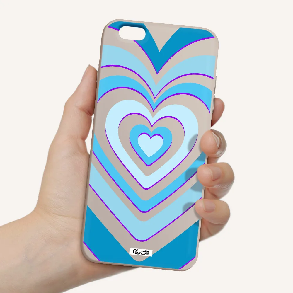 Blue Heart Apple iPhone 6 s plus Silicone Stone Case