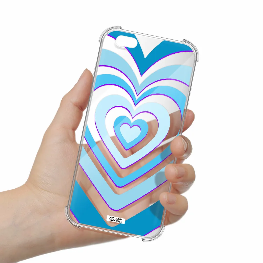Blue Heart Apple iPhone 6S Clear PC Case