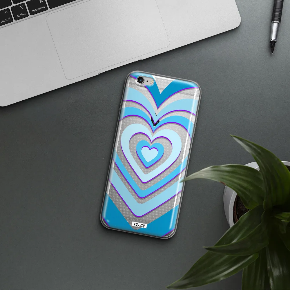 Blue Heart Apple iPhone 6S Clear TPU Case