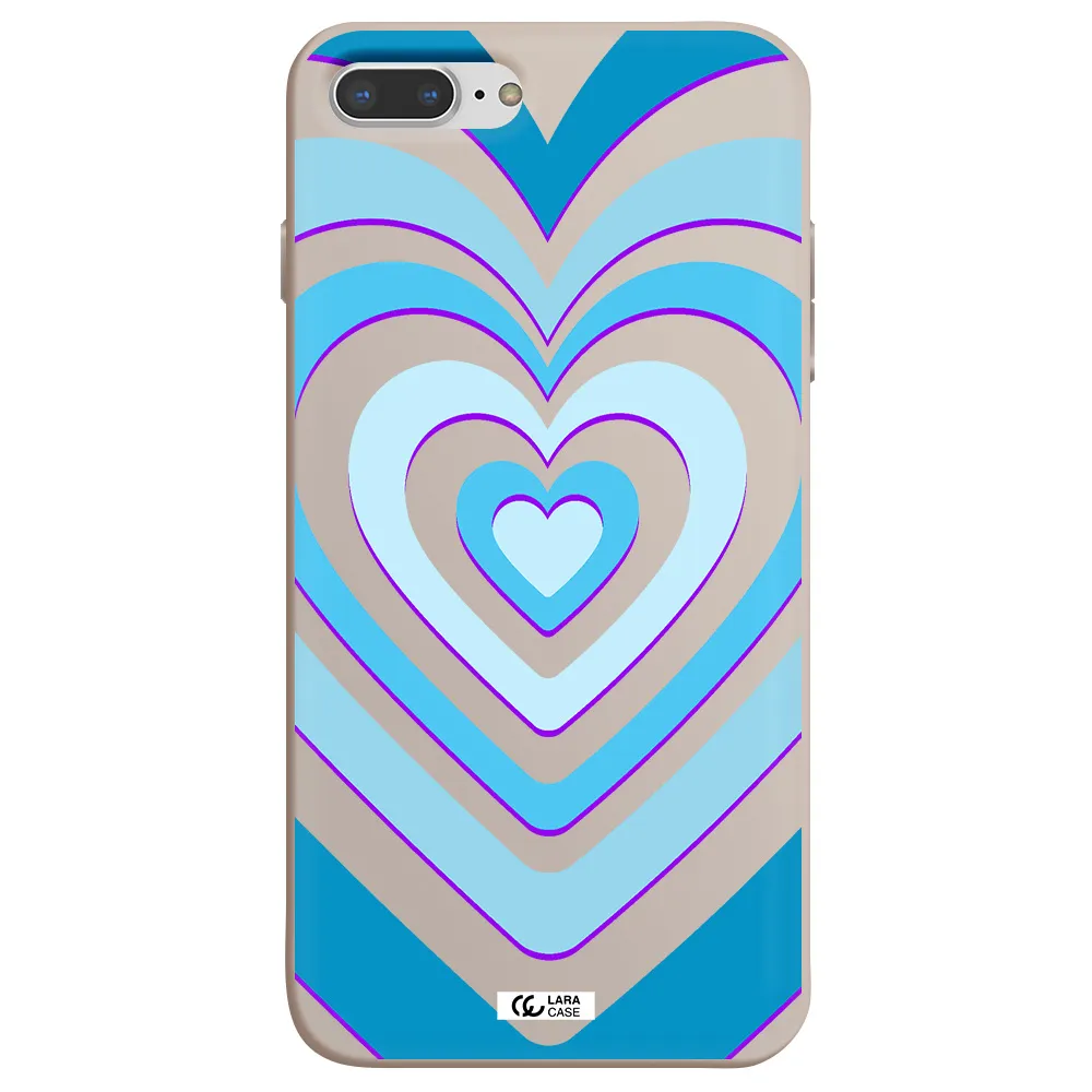 Blue Heart Apple iPhone 7 plus Silicone Stone Case