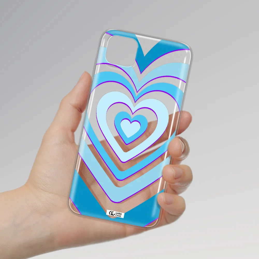 Blue Heart Huawei Honor 9S Clear TPU Case