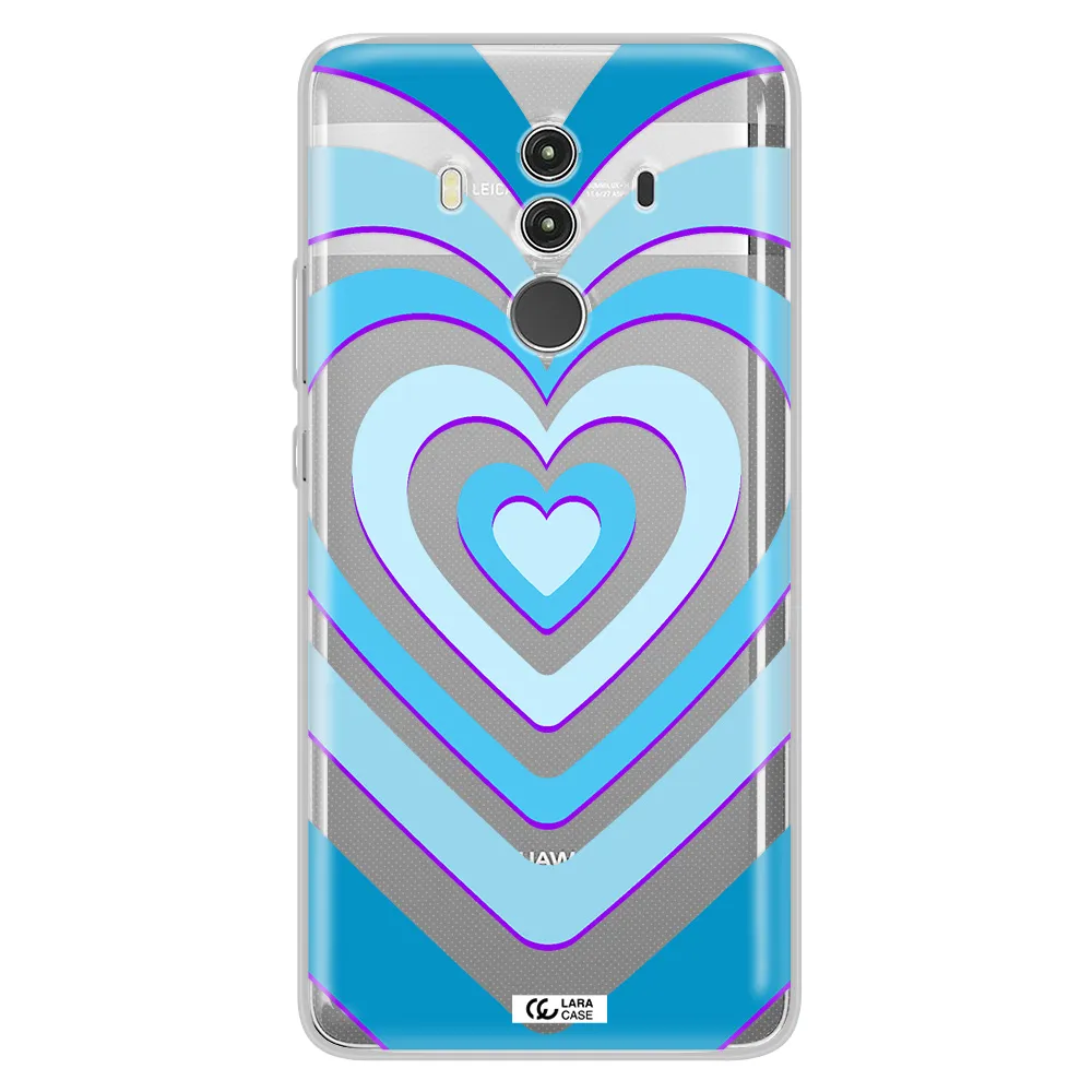 Blue Heart Huawei Mate 10 Clear TPU Case