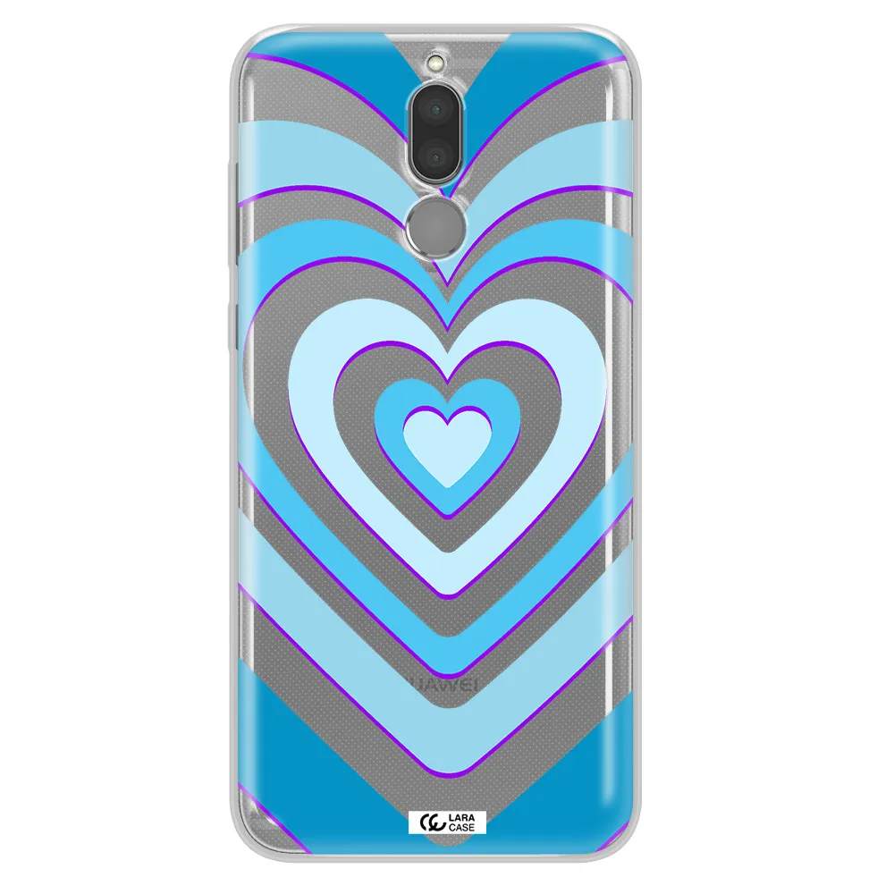 Blue Heart Huawei Mate 10 Lite Clear TPU Case