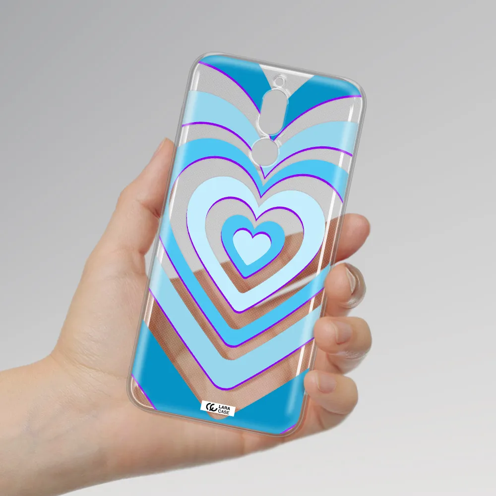 Blue Heart Huawei Mate 10 Lite Clear TPU Case