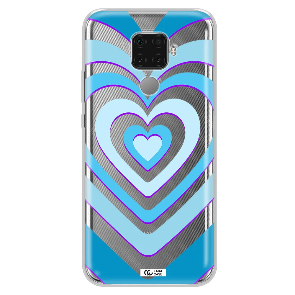 Blue Heart Huawei Mate 30 Lite Clear TPU Case