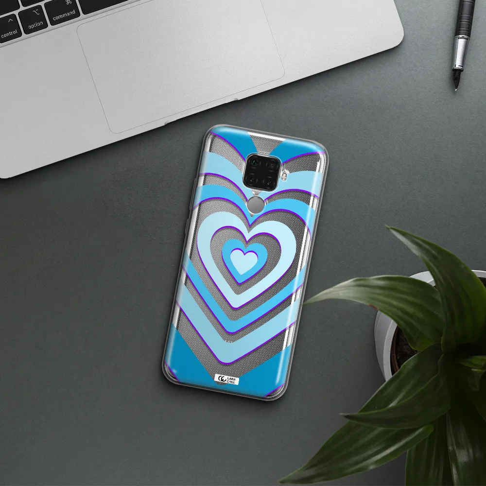 Blue Heart Huawei Mate 30 Lite Clear TPU Case