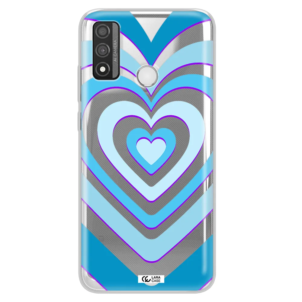 Blue Heart Huawei P Smart 2020 Clear TPU Case