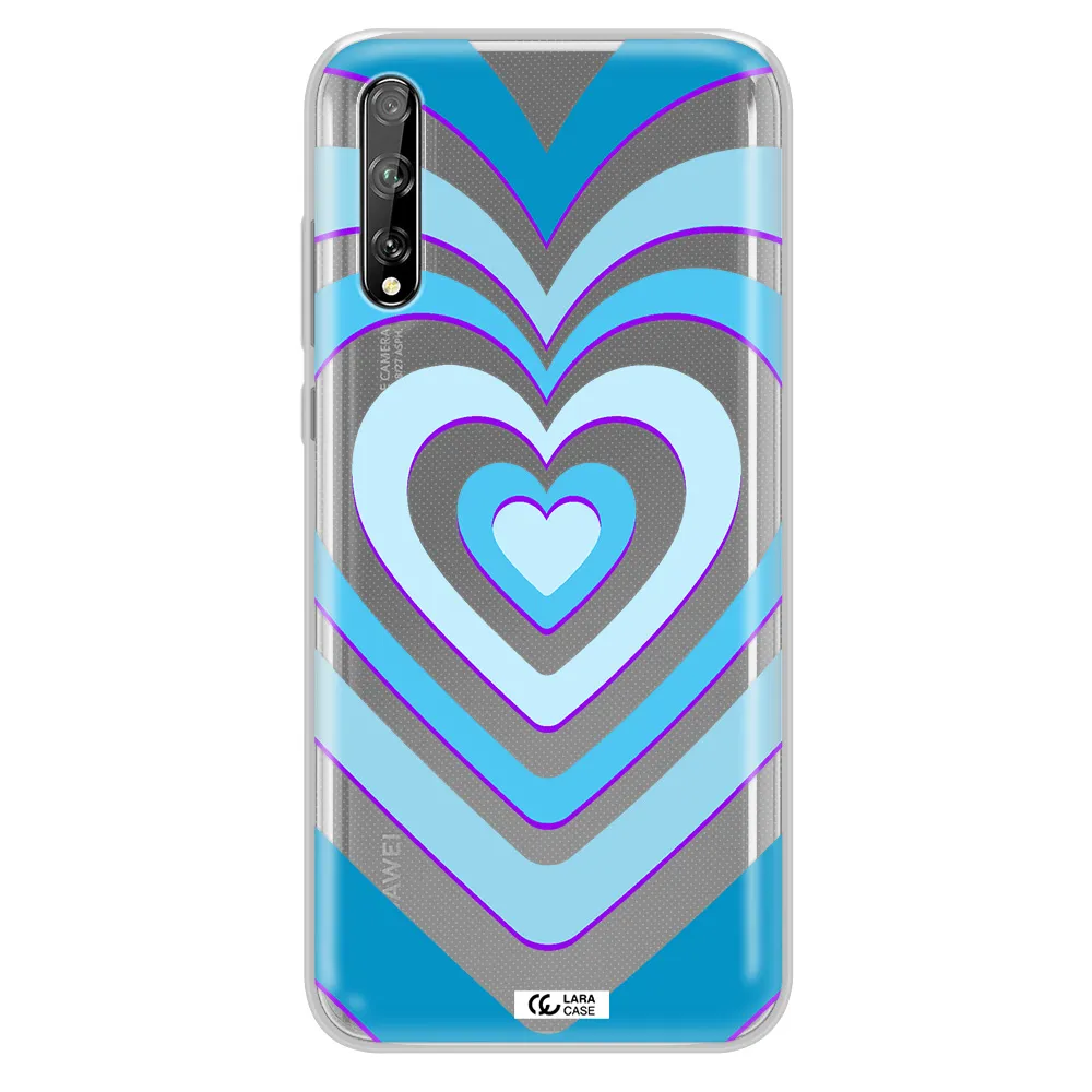 Blue Heart Huawei P Smart S Clear TPU Case