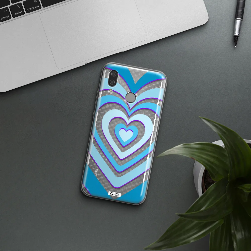 Blue Heart Huawei P20 Lite Clear TPU Case