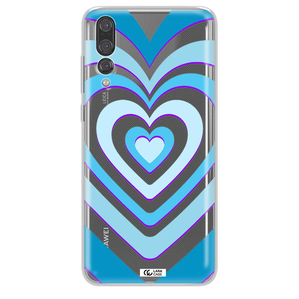 Blue Heart Huawei P20 Pro Clear TPU Case