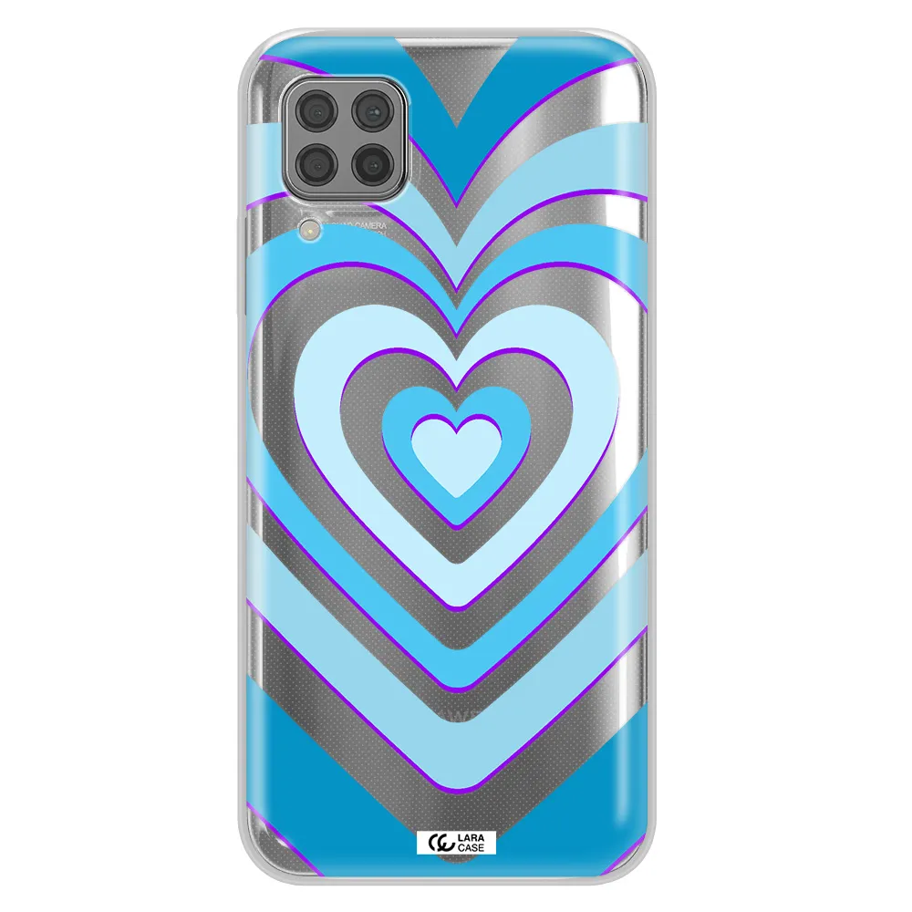 Blue Heart Huawei P40 Lite Clear TPU Case
