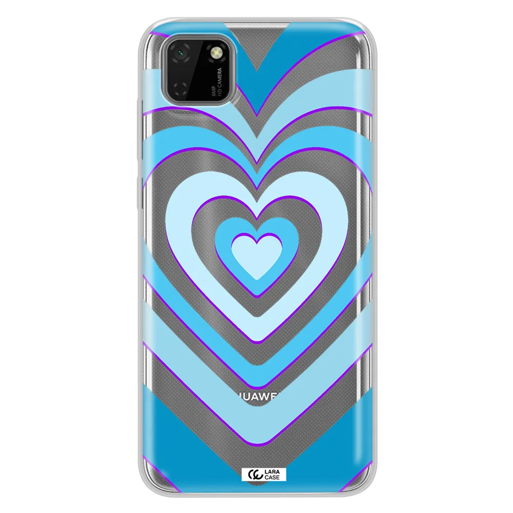 Blue Heart Huawei Y5P Clear TPU Case