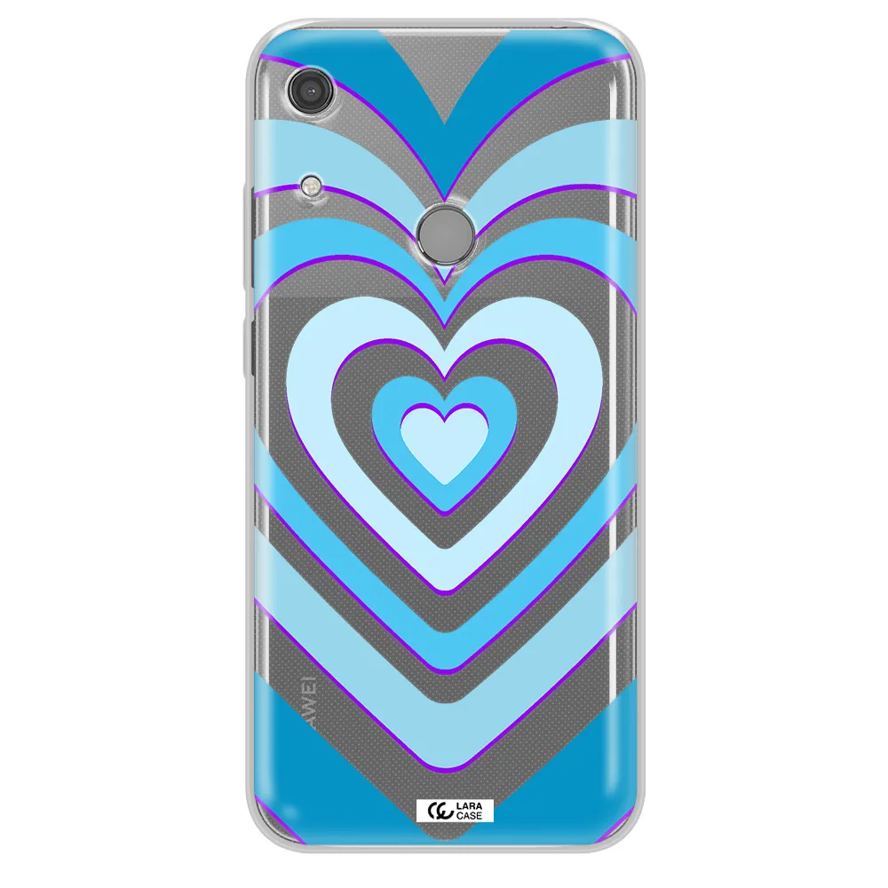Blue Heart Huawei Y6S Clear TPU Case
