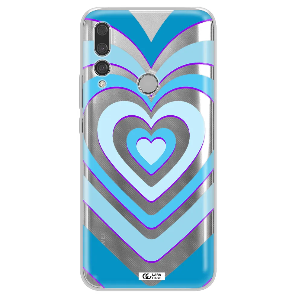Blue Heart Huawei Y9 Prime 2019 Clear TPU Case