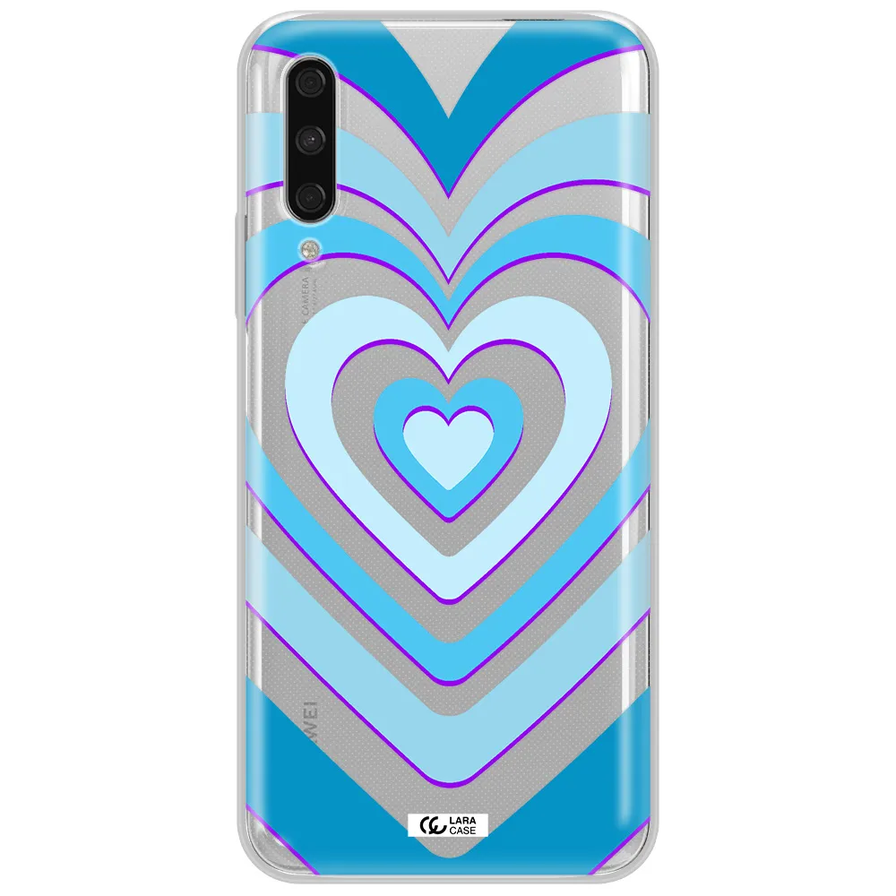 Blue Heart Huawei Y9S Clear Tpu Case