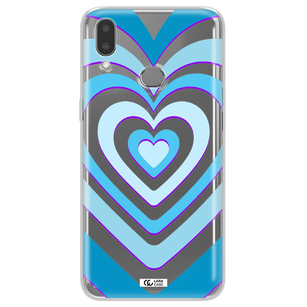 Blue Heart Samsung A10S Clear TPU Case