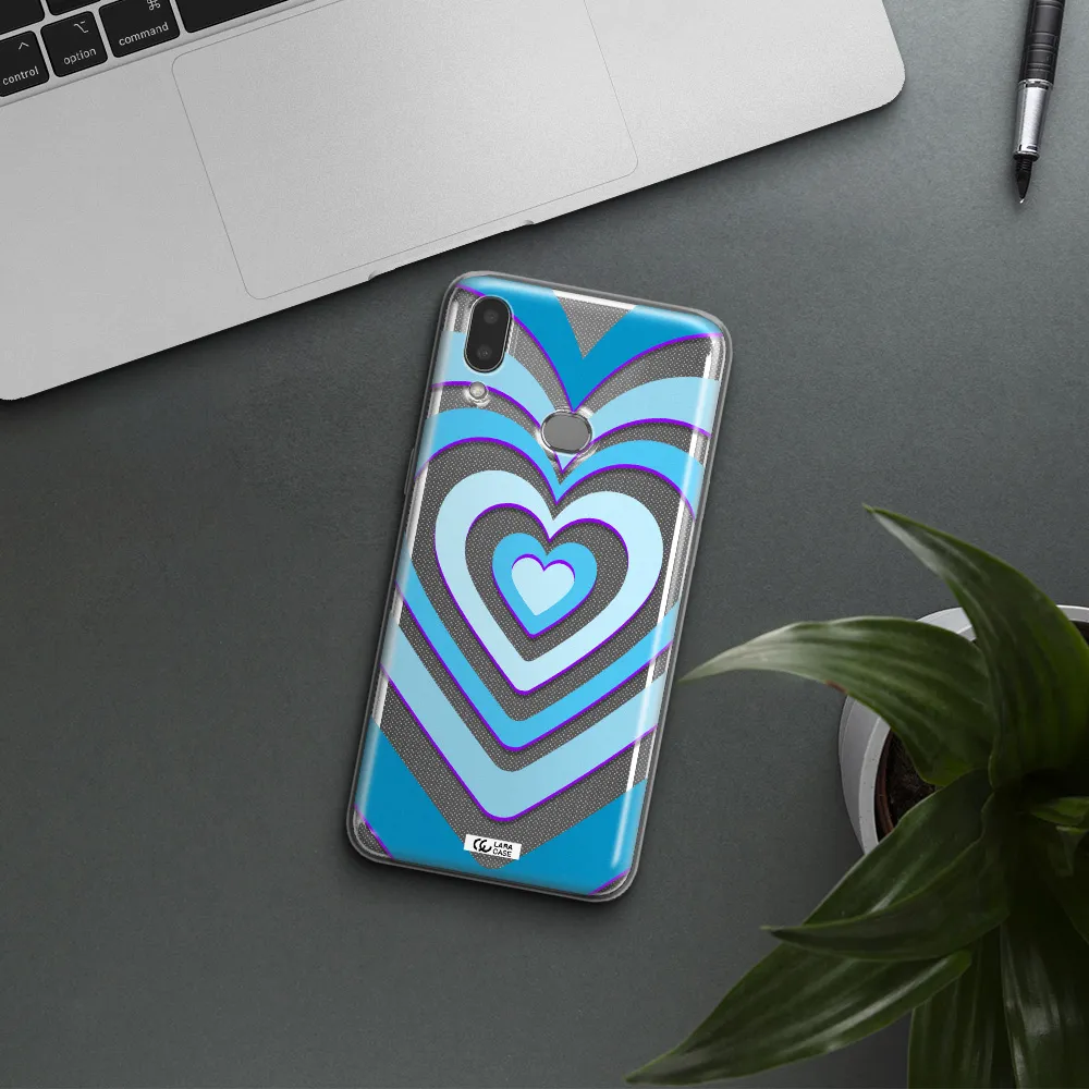 Blue Heart Samsung A10S Clear TPU Case