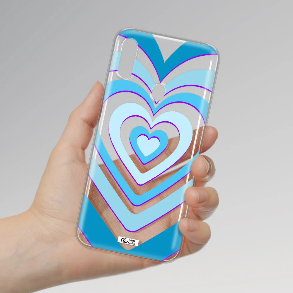 Blue Heart Samsung A11 Clear TPU Case
