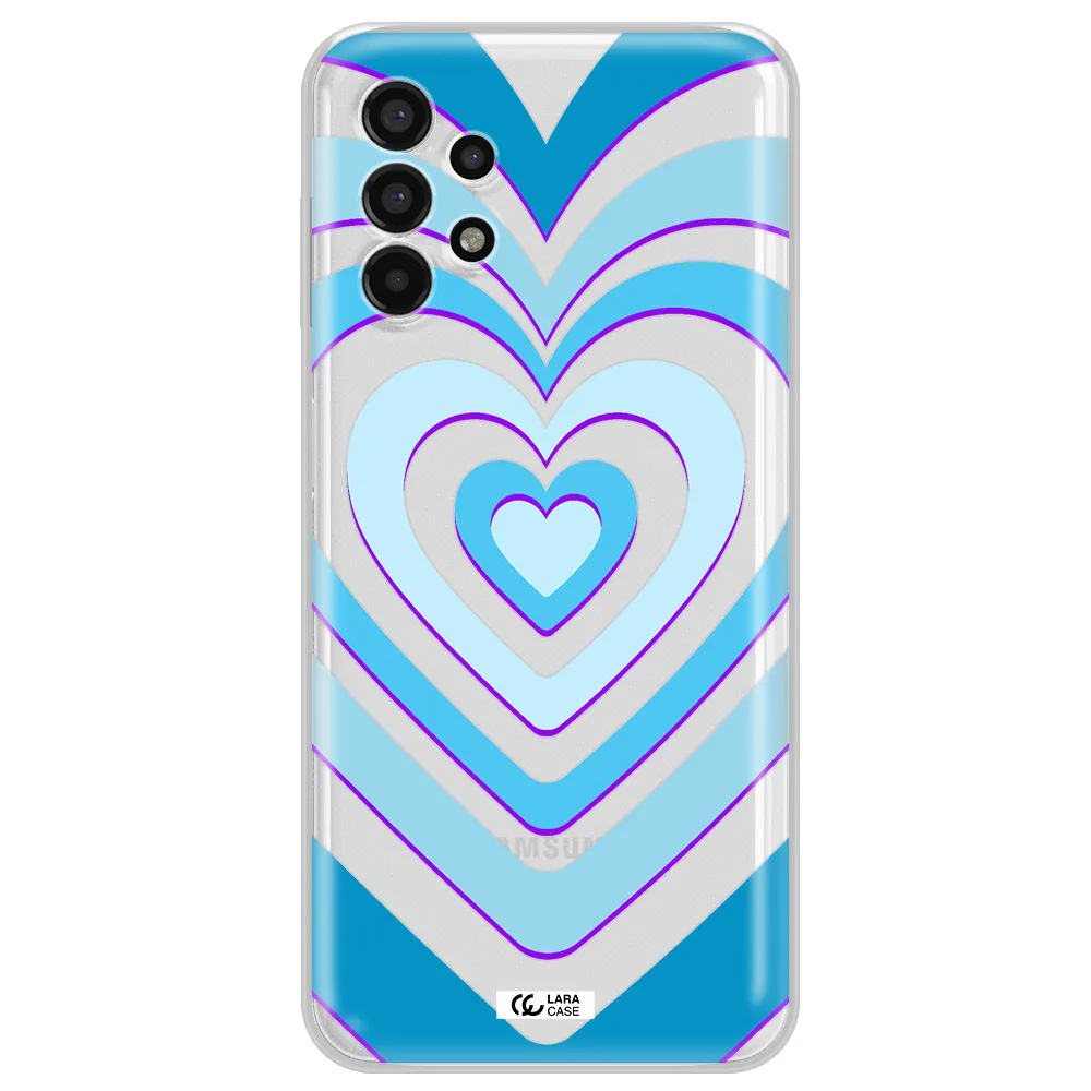 Blue Heart Samsung A13 4g Clear TPU Case