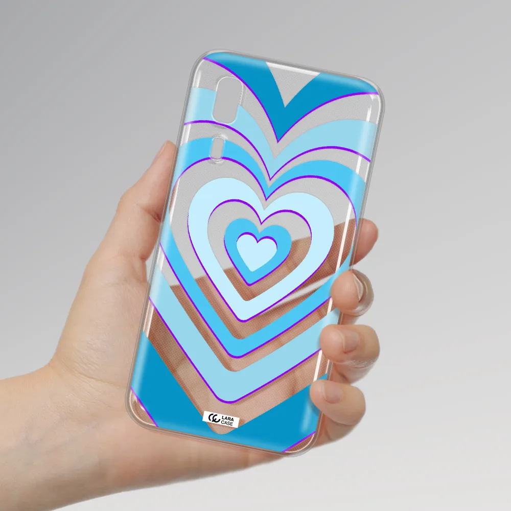 Blue Heart Samsung A2 Core Clear TPU Case