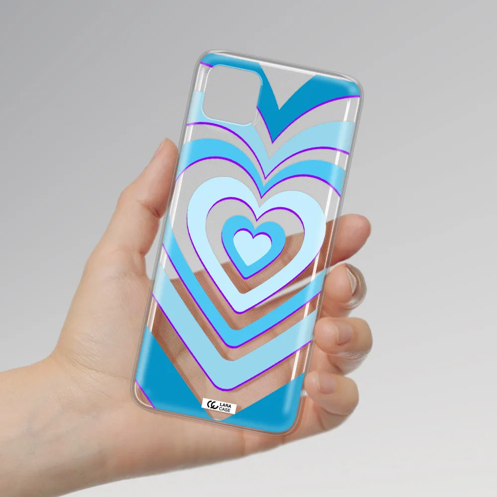 Blue Heart Samsung A22 5g Clear TPU Case
