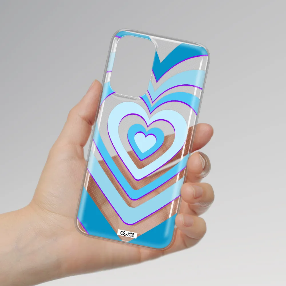 Blue Heart Samsung A23 Clear TPU Case