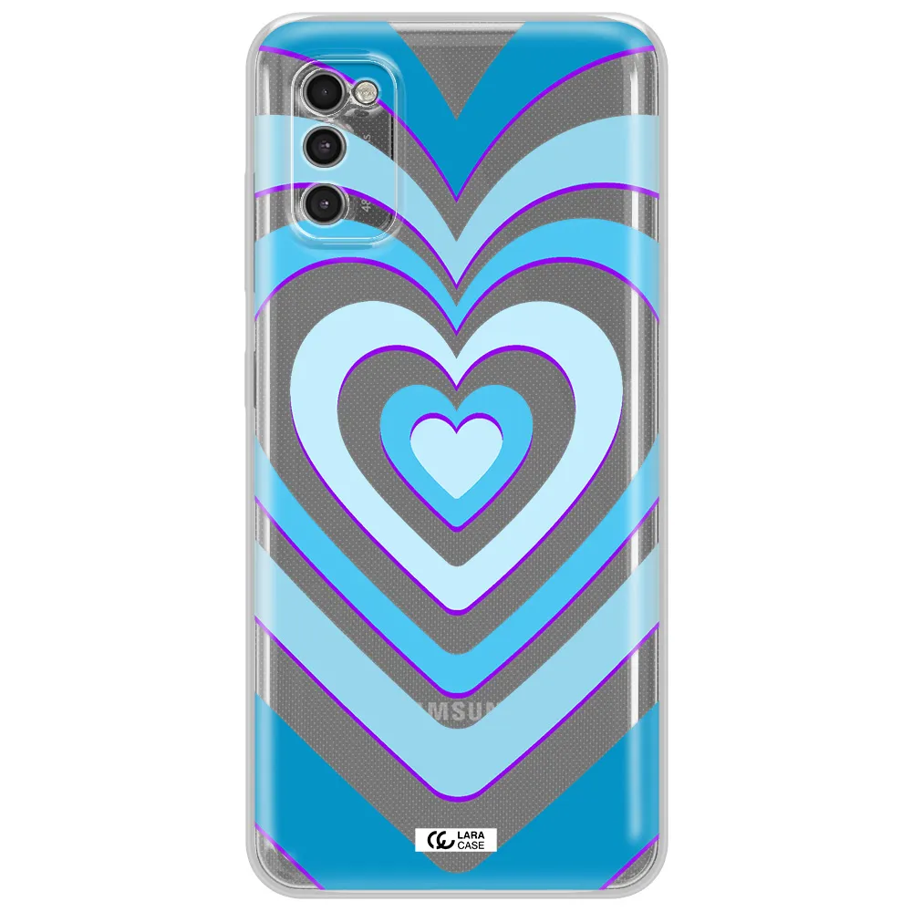 Blue Heart Samsung A41 Clear Tpu Case