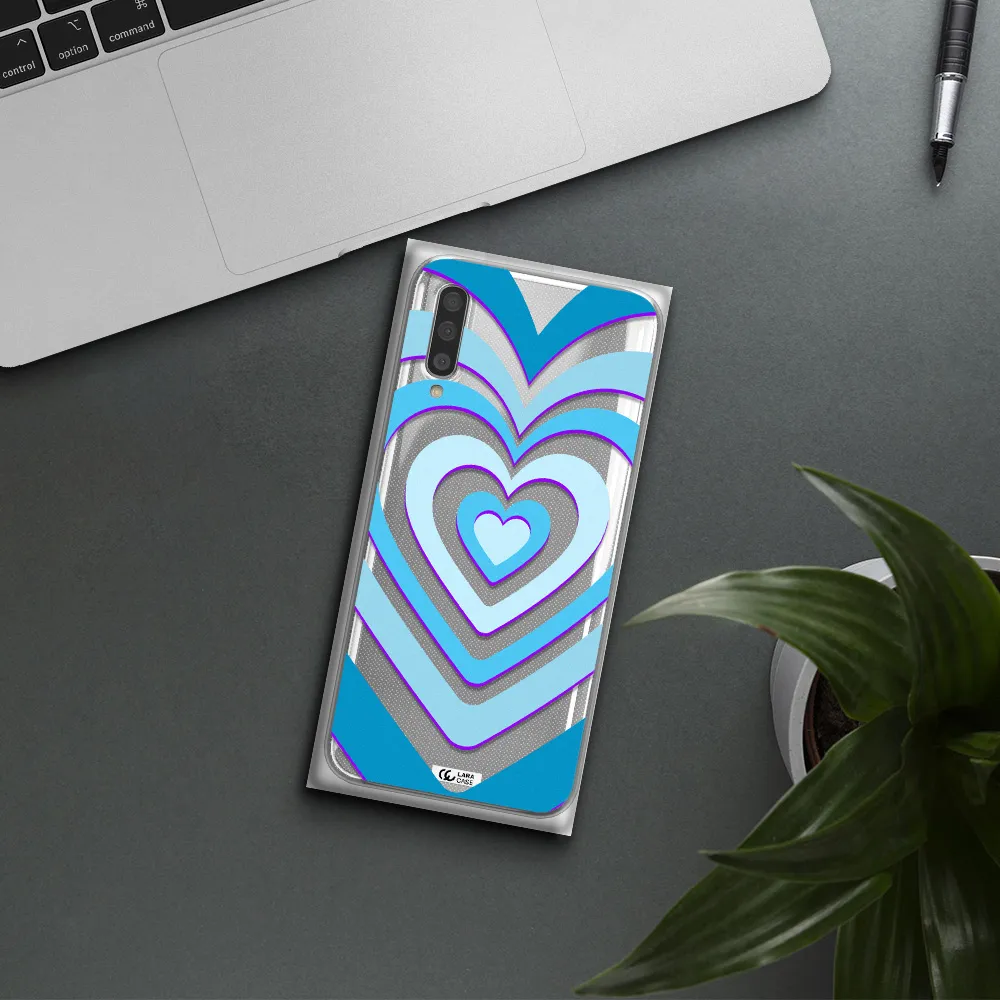 Blue Heart Samsung A50S Clear Tpu Case