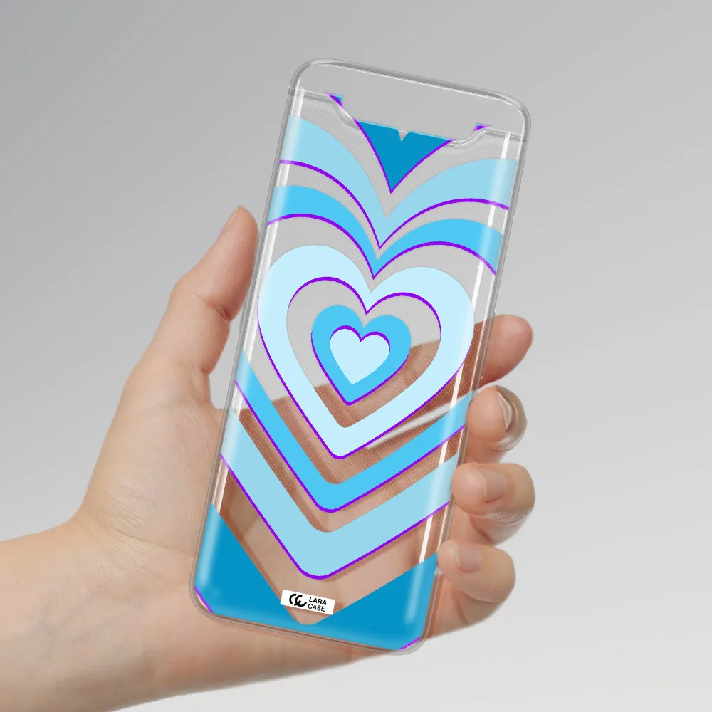 Blue Heart Samsung A80 Clear TPU Case