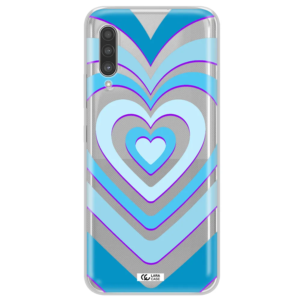 Blue Heart Samsung A90 Clear TPU Case