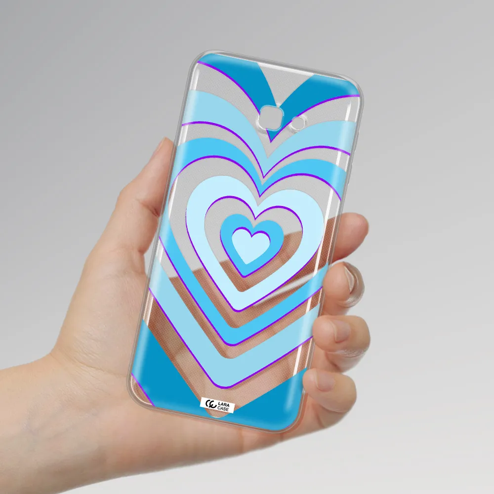 Blue Heart Samsung J4 Plus Clear TPU Case