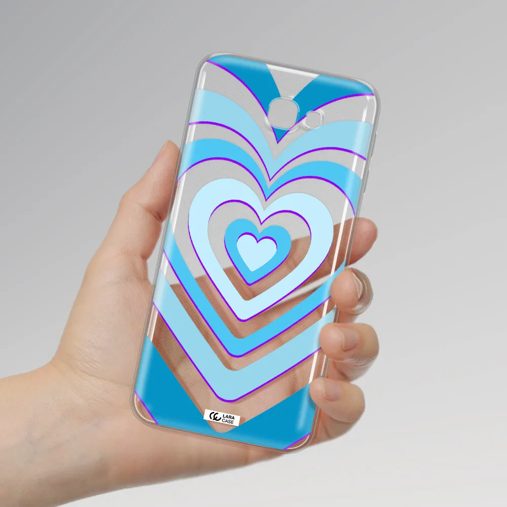 Blue Heart Samsung J5 Prime Clear TPU Case