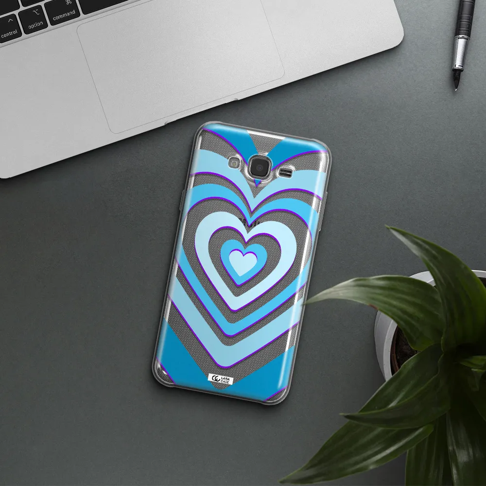 Blue Heart Samsung J7 Core Clear TPU Case