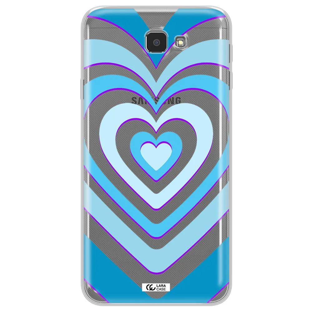Blue Heart Samsung J7 Prim Clear TPU Case