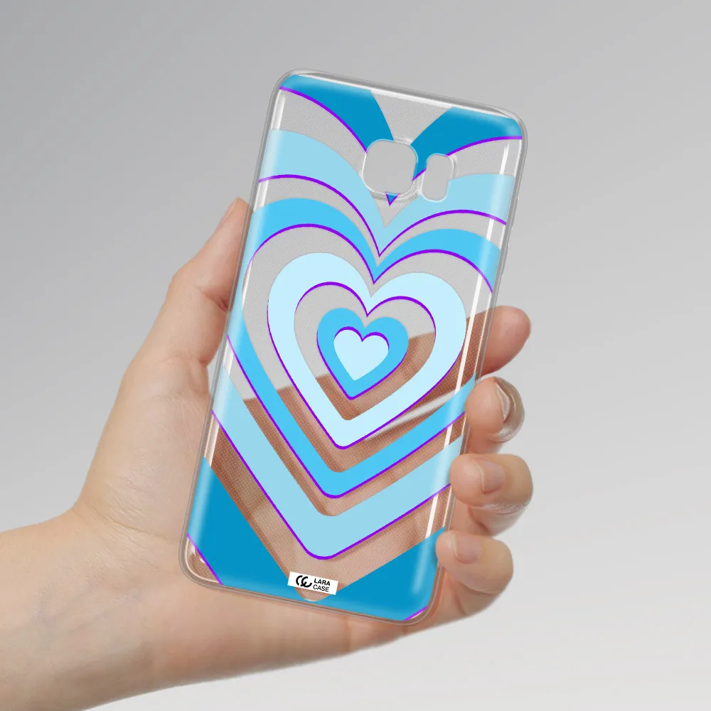 Blue Heart Samsung Note 5 Clear TPU Case