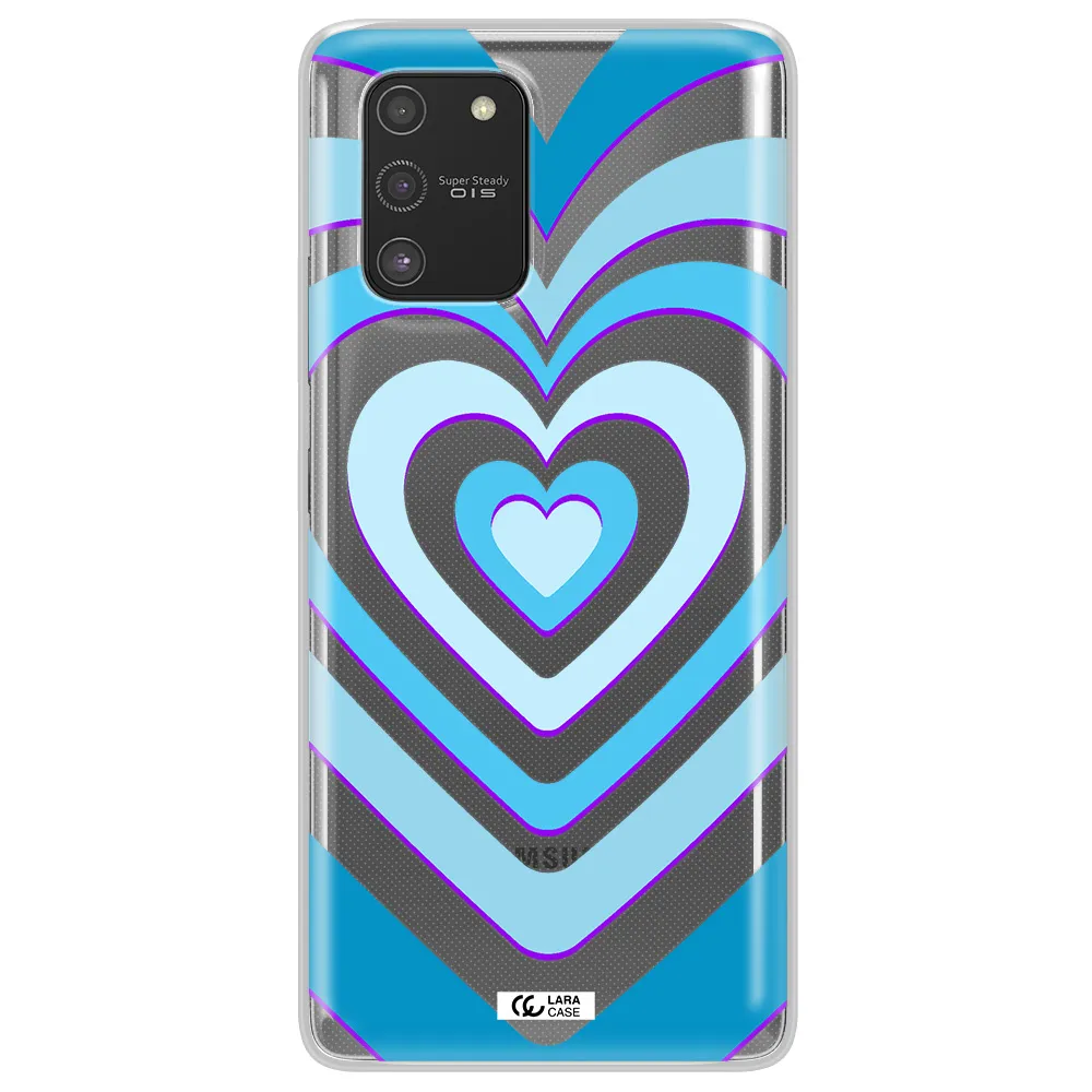 Blue Heart Samsung S10 Lite Clear TPU Case