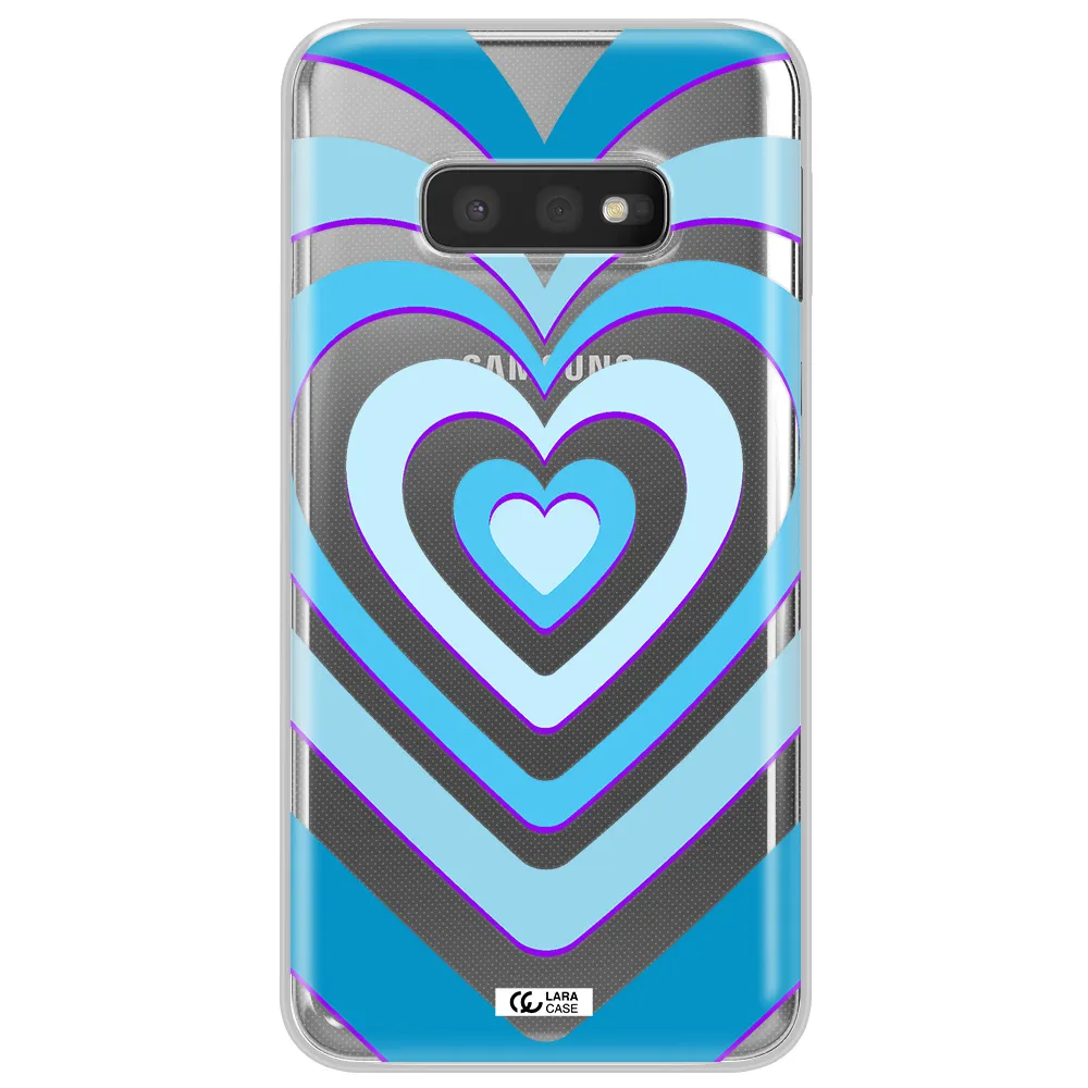 Blue Heart Samsung S10e Clear TPU Case