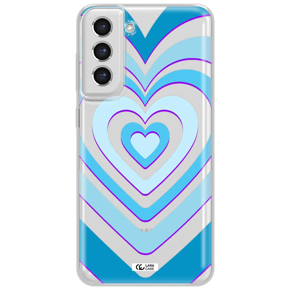 Blue Heart Samsung S21 Fe Clear Tpu Case