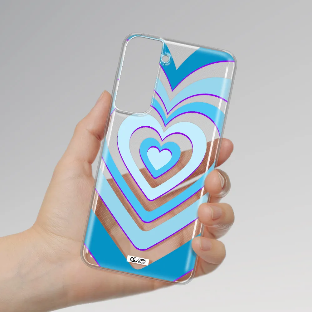 Blue Heart Samsung S21 Fe Clear Tpu Case