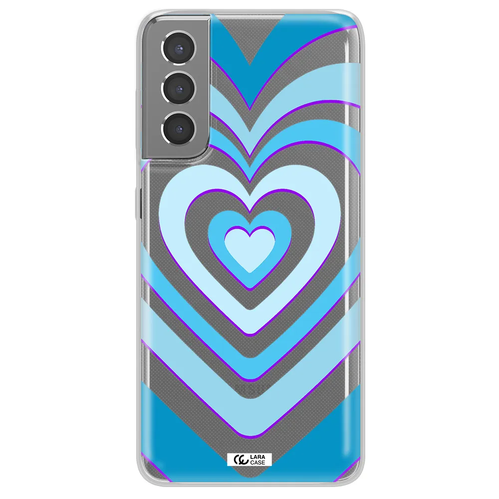 Blue Heart Samsung S21 Plus Clear TPU Case