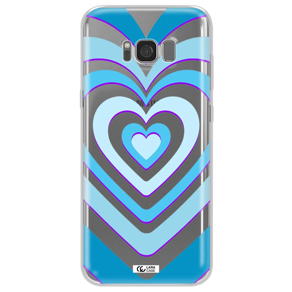 Blue Heart Samsung S8 Plus Clear TPU Case