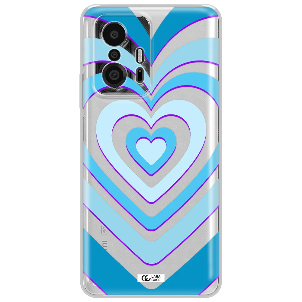 Blue Heart Xiaomi 11T Pro Clear Tpu Case