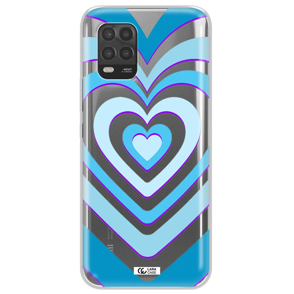 Blue Heart Xiaomi Mi 10 Lite Clear TPU Case