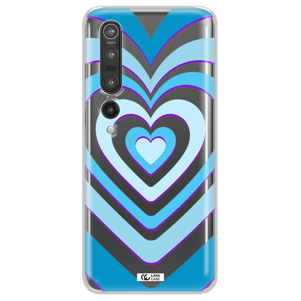 Blue Heart Xiaomi Mi 10 Pro Clear TPU Case