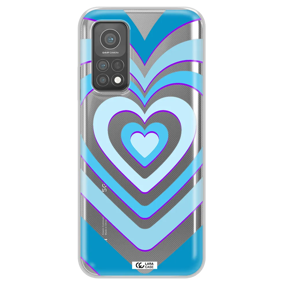 Blue Heart Xiaomi Mi 10 T Pro Clear TPU Case