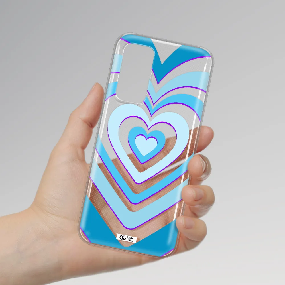 Blue Heart Xiaomi Mi 10T Clear TPU Case